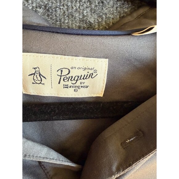 Original Penguin Munsingwear Mens BLACK Polo Shirt With Penguin Logo Medium - Picture 4 of 10